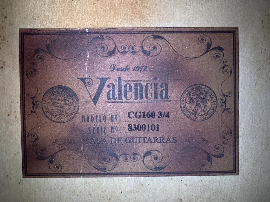 Guitarra Iniciação Valencia + Saco/Bolsa (CG160 3/4)