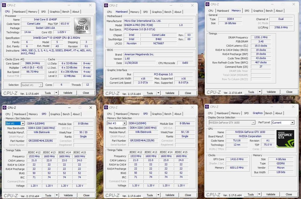 komputer  10400f / GTX1650 4GB / DDR4 16GB / dysk M.2 128GB / WIN11