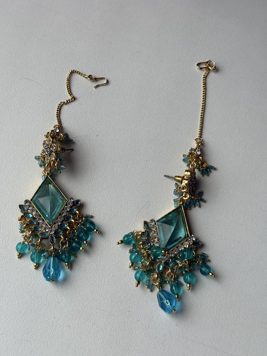 Сережки леопардові сережки блакитні