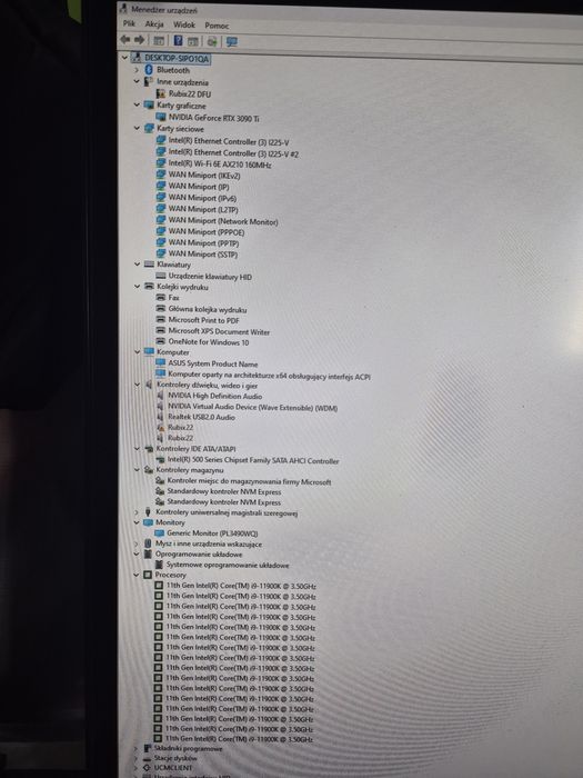 Komputer Rtx 3090ti i9 64GB W11