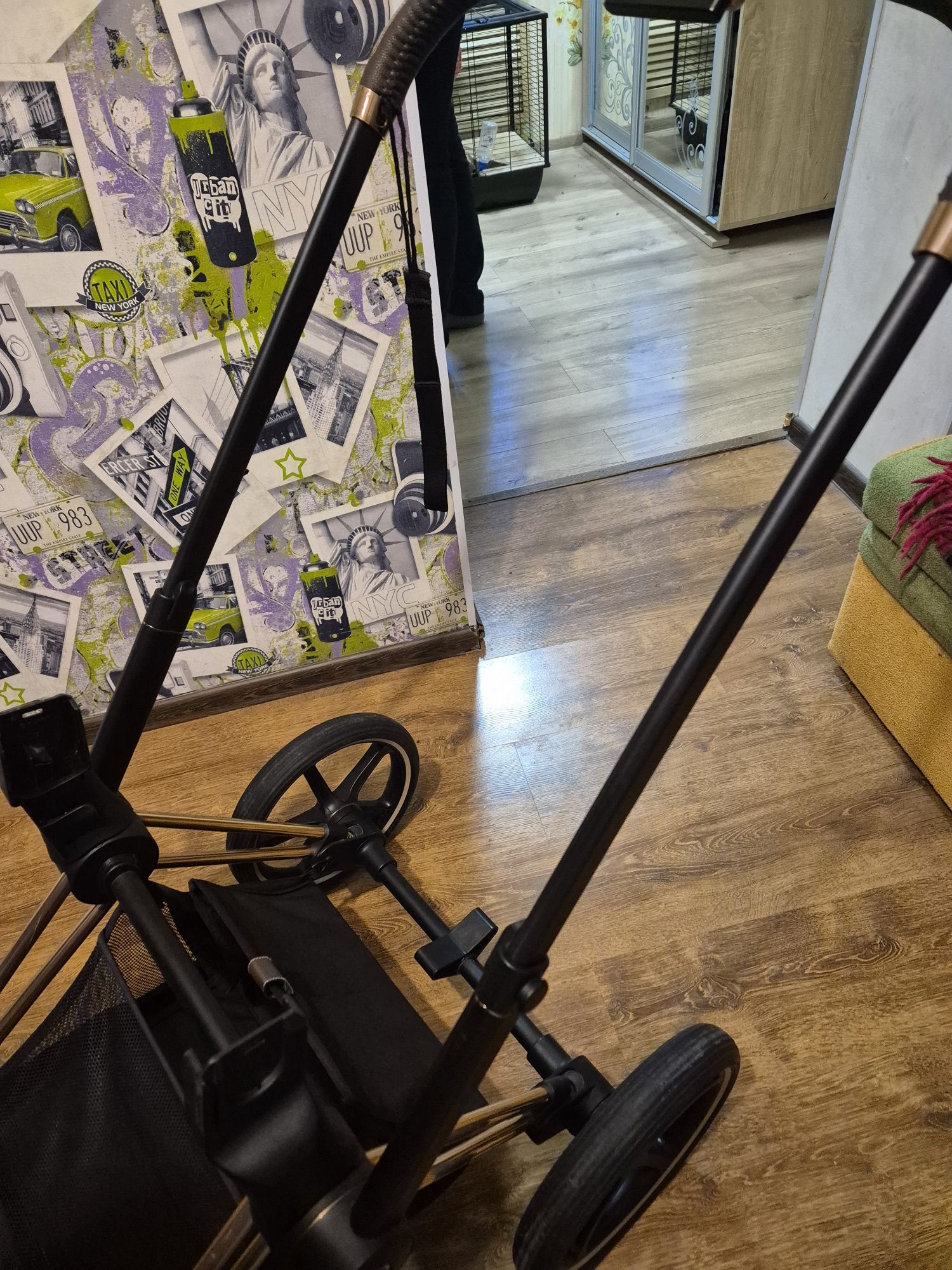 Cybex Priam коляска,4 в 1 Sepia Black шасі Rosegold,автокрісло, база