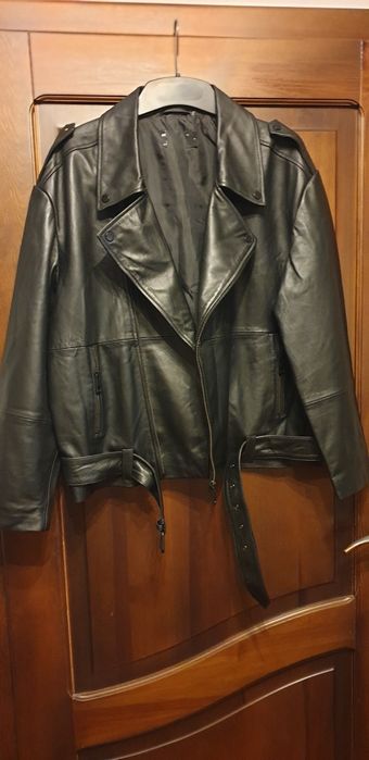 Męska kurtka czarna Ramoneska na motocykl