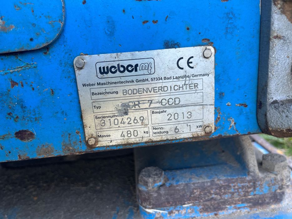 Zagęszczarka rewersyjna Weber 500kg cr7 cr8 cr6 2013r 480kg 2015r