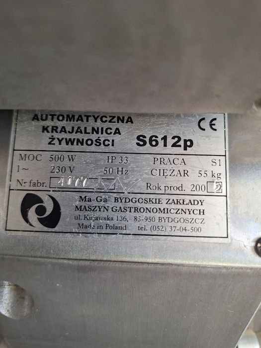 Automatyczna krajalnica do wedlin Maga S612p