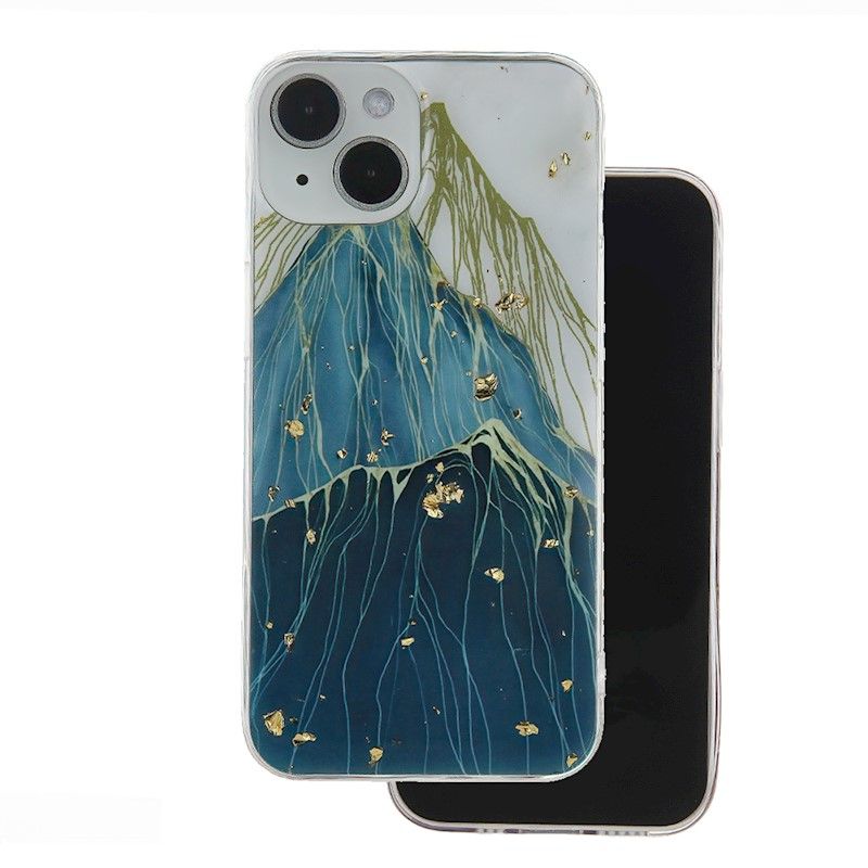 Etui Case Plecki Gold Glam Samsung Galaxy A54 5G Mountain + Szkło 9H