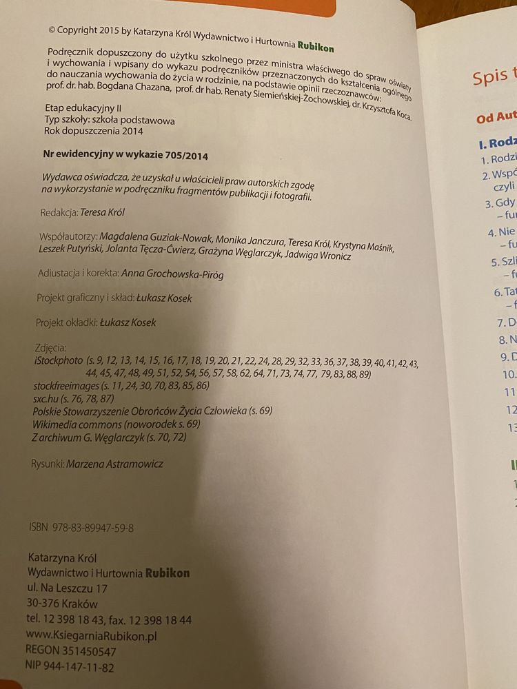 Wędrując ku dorosłości V-VI wychowanie do życia w rodzinie podręcznik