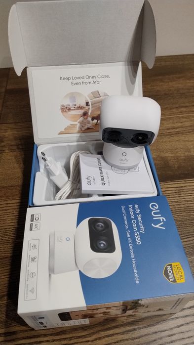 eufy Kamera IP wewnętrzna S350 Dual 4K UHD Obrotowa 360° PTZ 8x