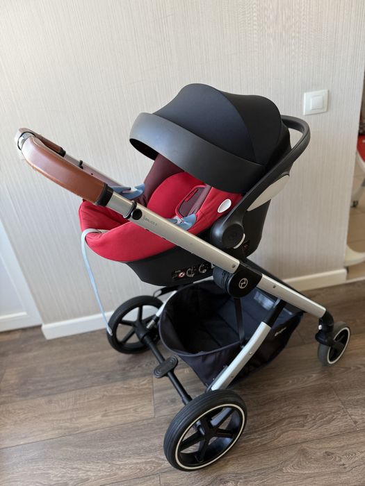 Дитячий візок коляска Cybex Balios s lux soho grey 3в1 база адаптери