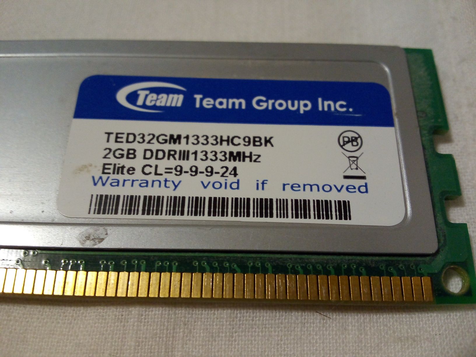Оперативная память к ПК 2Gb DDR3 1333MHz