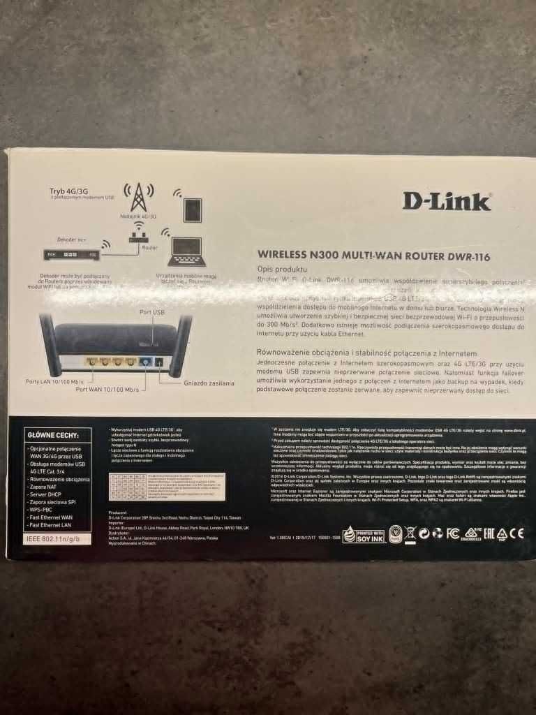Router D-Link Wireless N300 Multi-WAN Router DWR-116 - NOWY!