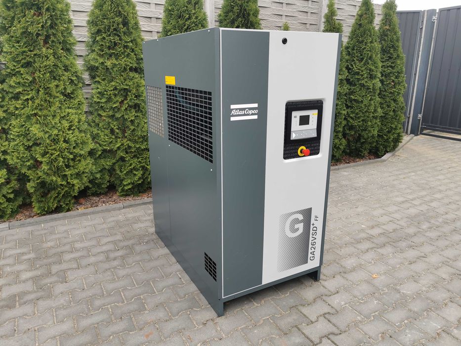 2017r 26kw +FALOWNIK kompresor śrubowy ATLAS COPCO GA26VSDFF osuszacz!