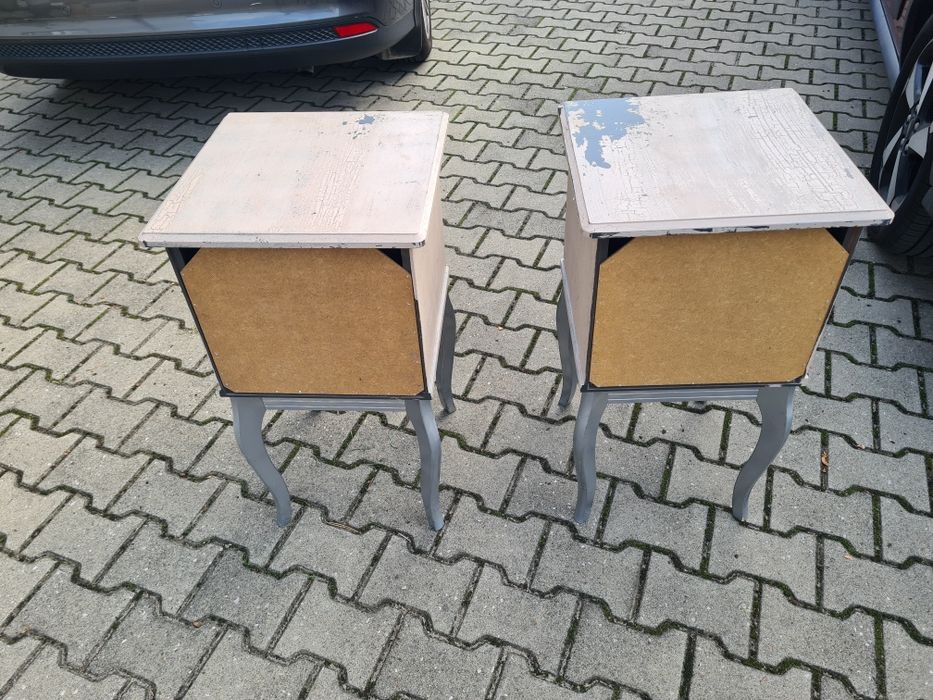 Komplet 2x szafka nocna drewniana DO ODMALOWANIA