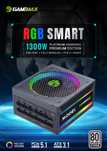 Zasilacz GameMax RGB Pro 1300P, 1300w ,80 Platinum,modułowy, czarny