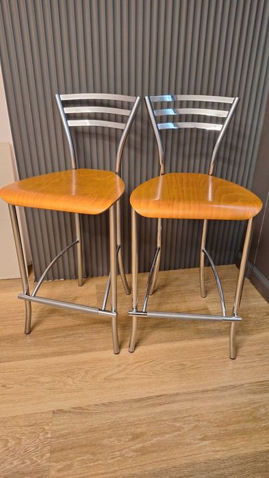 Krzesła barowe chromoniklowe
