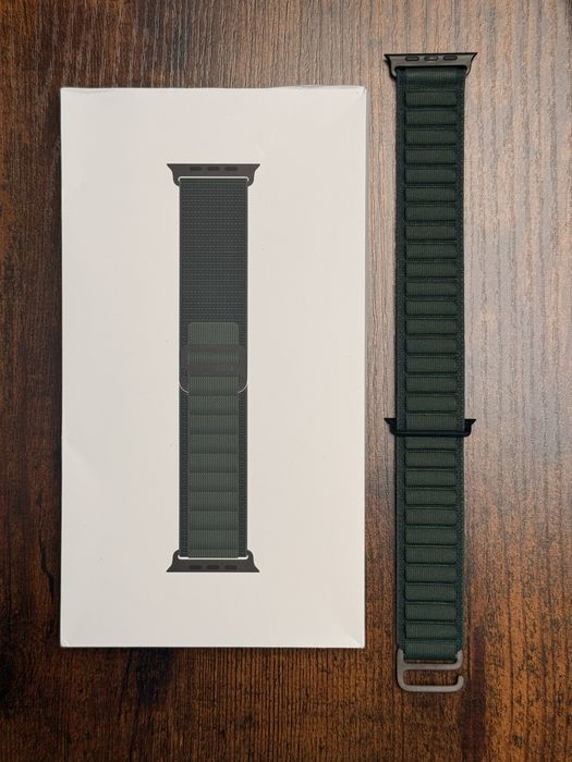 Pasek Apple Watch Ultra Alpine Green, Black Titan - oryginalny, rozm M