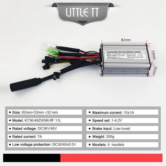 КТ Контролер 15-22 ампера 350-750 ват 36/48V для електровелосипеда