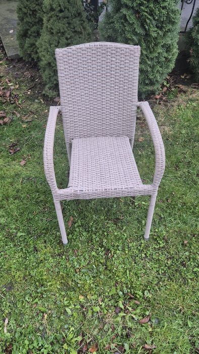 Krzesla ogrodowe  6 sztuk technoratan