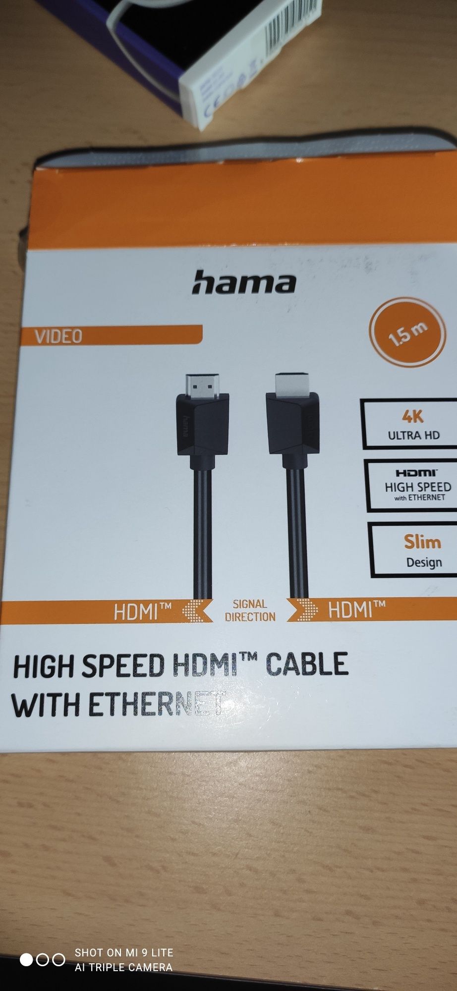 Kabel HDMI 4K, high speed with Ethernet, 1.5m