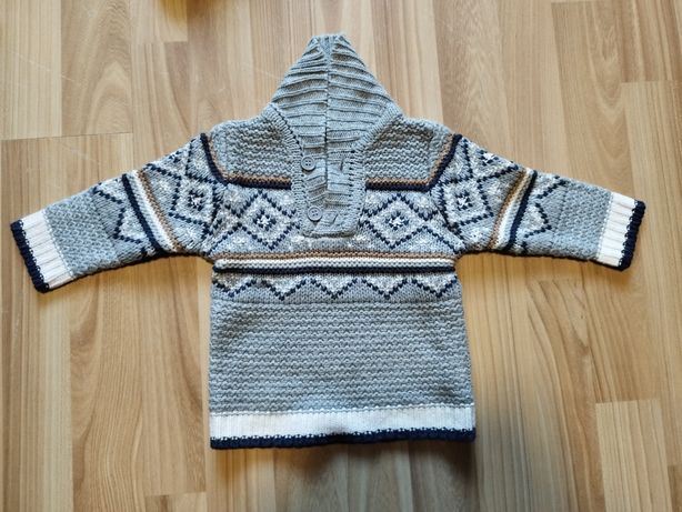 Ciepły sweterek sweter z kołnierzem George rozmiar 62 68