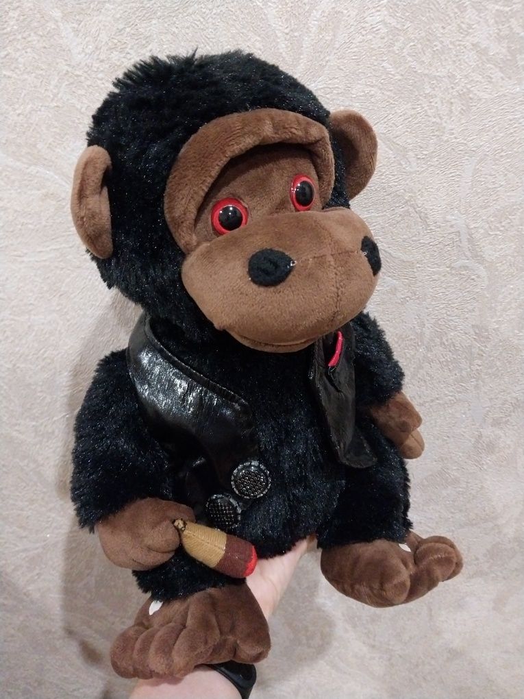 Музыкальная Мягкая игрушка Обезьяна Шимпанзе  Макака