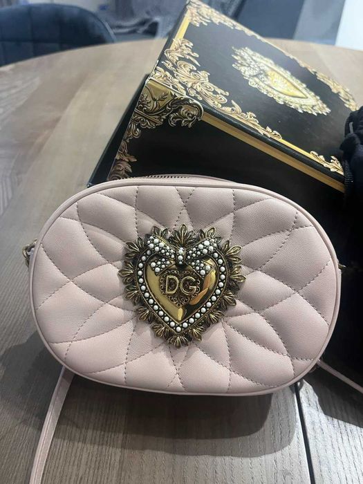 Кожаная сумка Devotion, бежевый цвет, Dolce&Gabbana