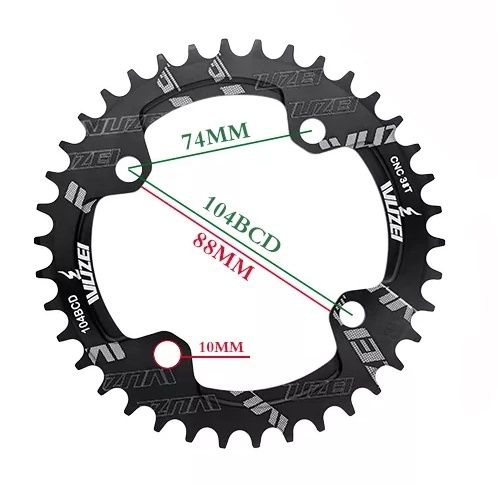 Шатуни Prowheel Claw BCD104 36t/34t Hollowtech II