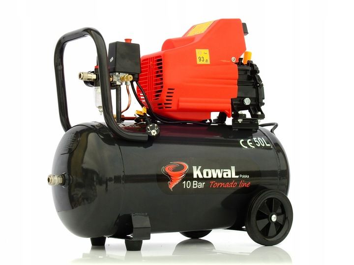 Profesjonalny 12bar Kompresor 50l Olejowy Tłokowy Sprężarka Pompa Powi