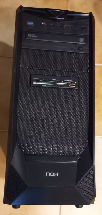 Caixa pc NOX com gravador dvd e leitor de cartões