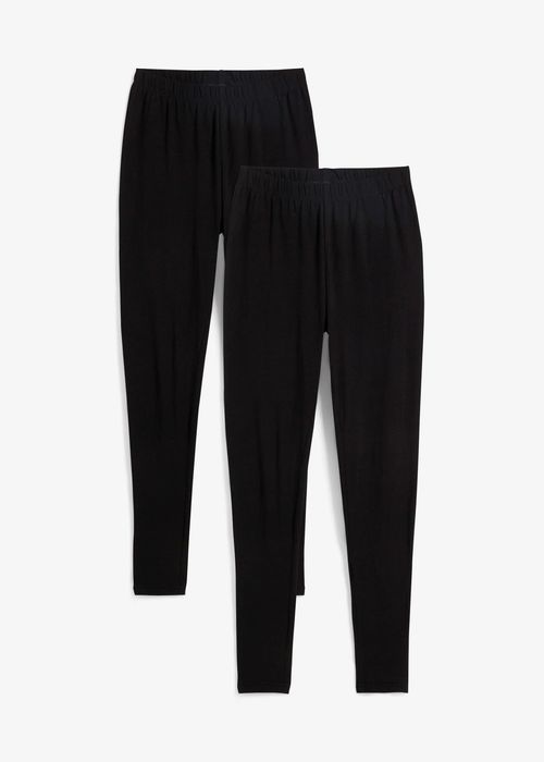 B.P.C 2-pak legginsów czarnych bawełnianych ^36/38