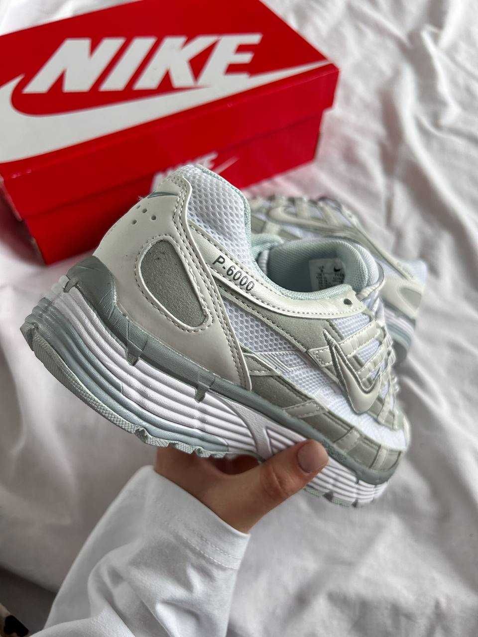 Чоловічі кросівки  Nike P-6000 білий з сірим Q213 ЯКІСТЬ