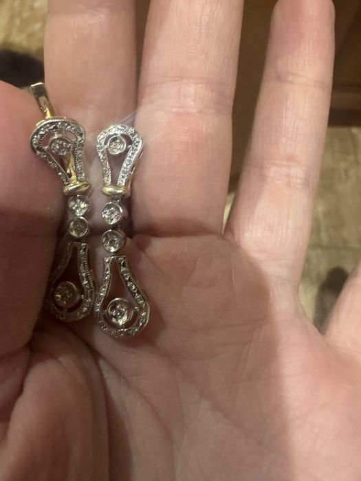 Серьги з брильянтами 585 проба