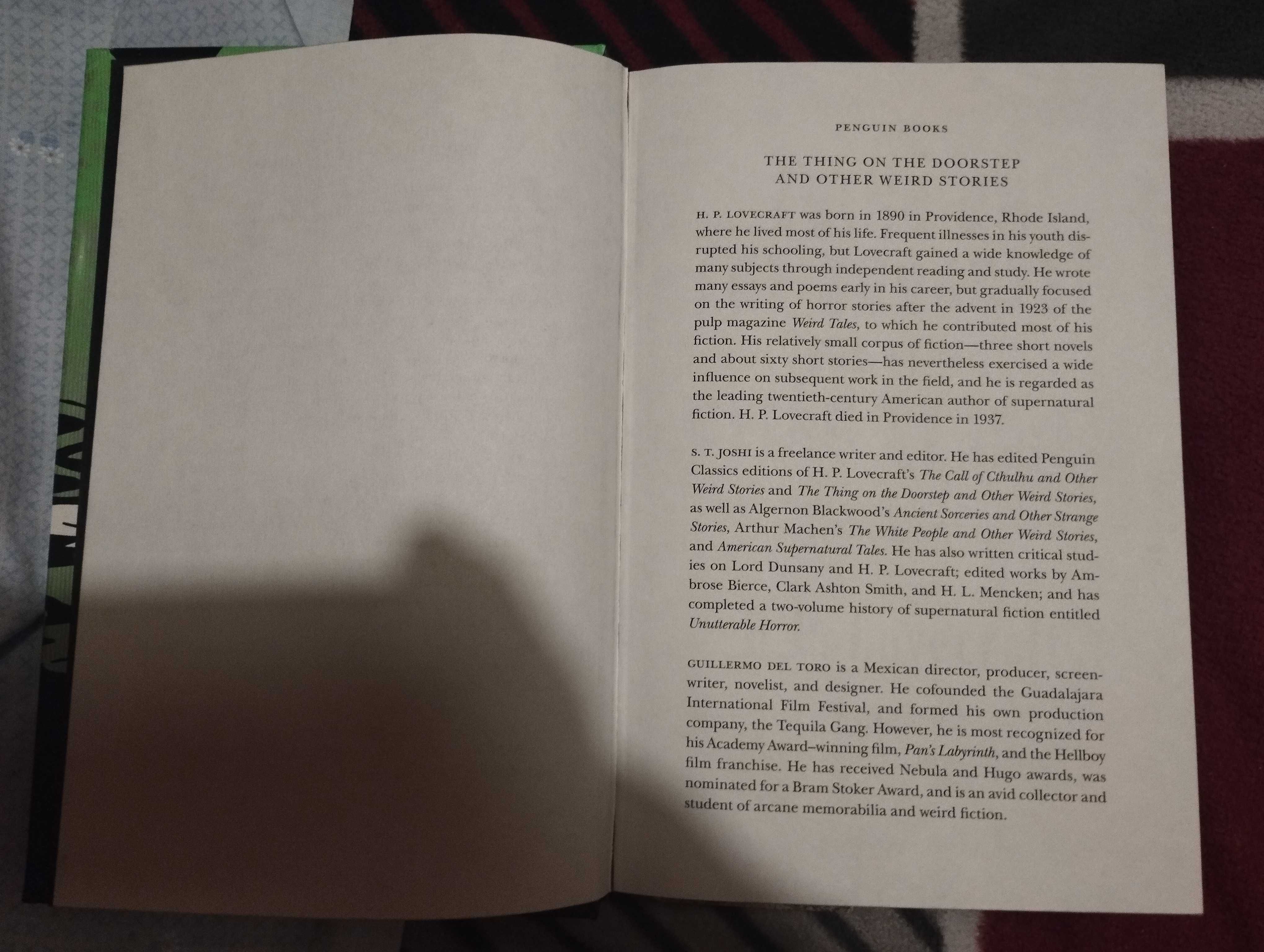 The Thing on the Doorstep and other weird stories - H.P. Lovecraft