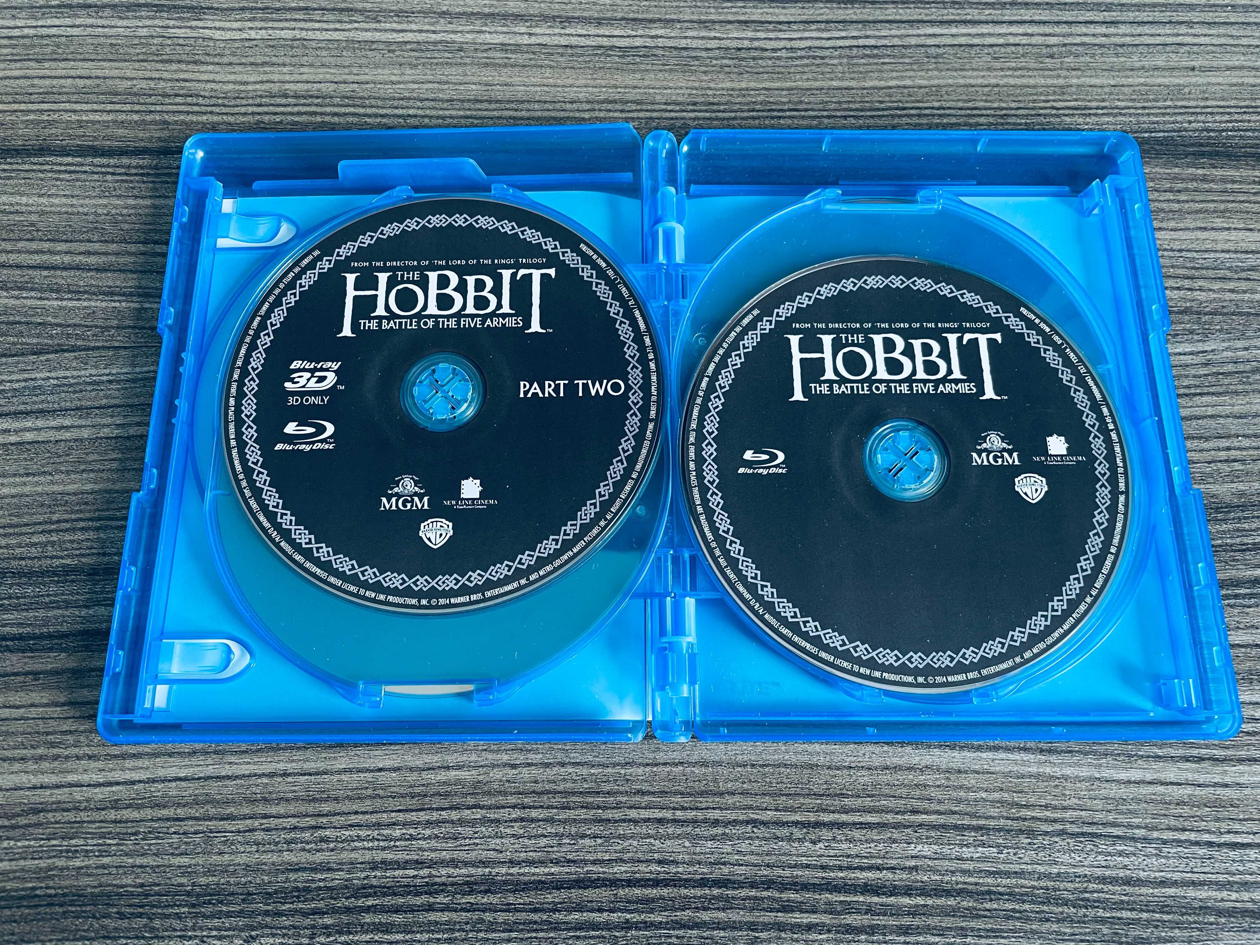 Hobbit - Bitwa Pięciu Armii 2D + 3D Bluray - polski dubbing (4 płyty)