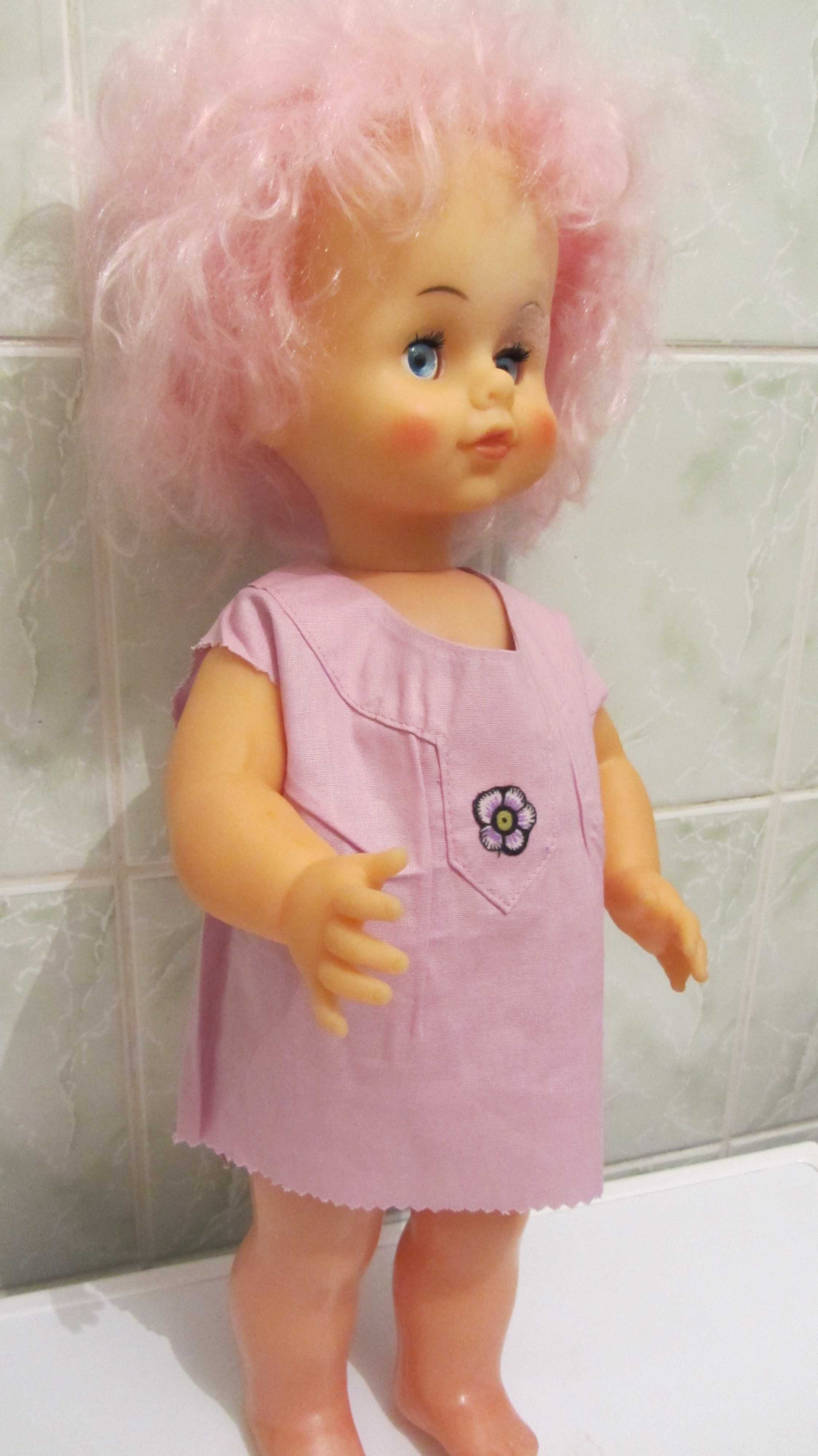 кукла СССР (г.Днепропетровск) волосы светлые, розовые