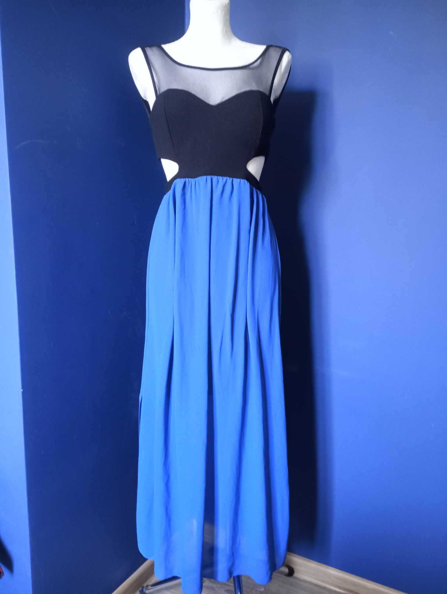 Maxi sukienka z rozporkami PEEPE