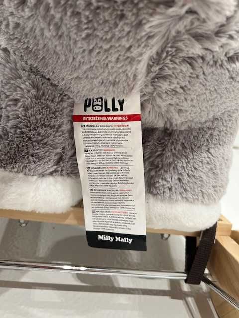 MILLY MALLY Polly drewniany szary słonik na biegunach