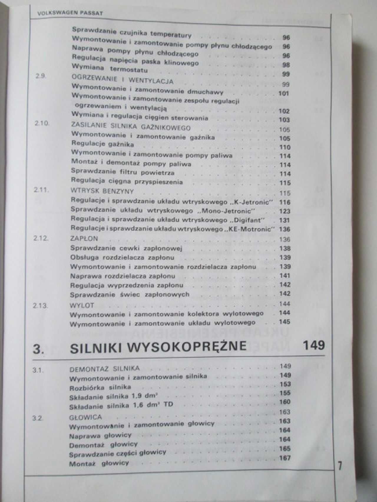 VW Passat od 1988 Obsługa i naprawa