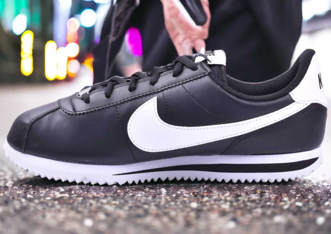 Buty Damskie Nike Cortez Czarne Nowe r 38,5 - 24 cm Szybka Wysyłka