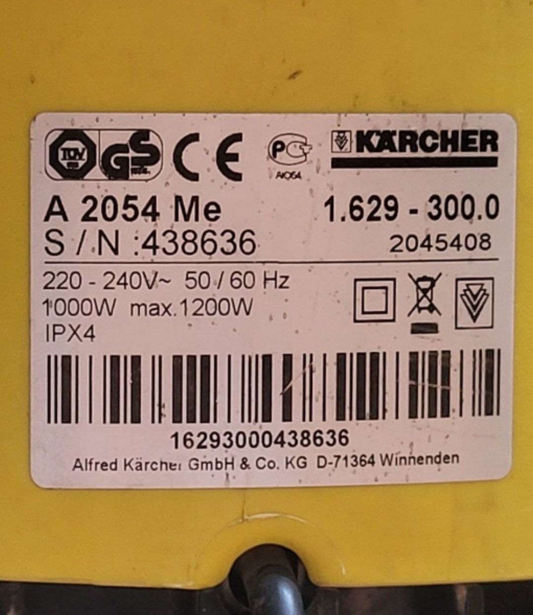 Karcher A2054 / A 2054 Me / silnik sprawny, obudowa