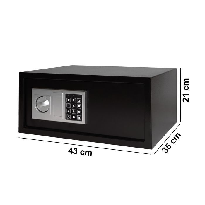 Sejf domowy biurowy zamek elektroniczny szyfrowy kluczyk XXL 43x35x21