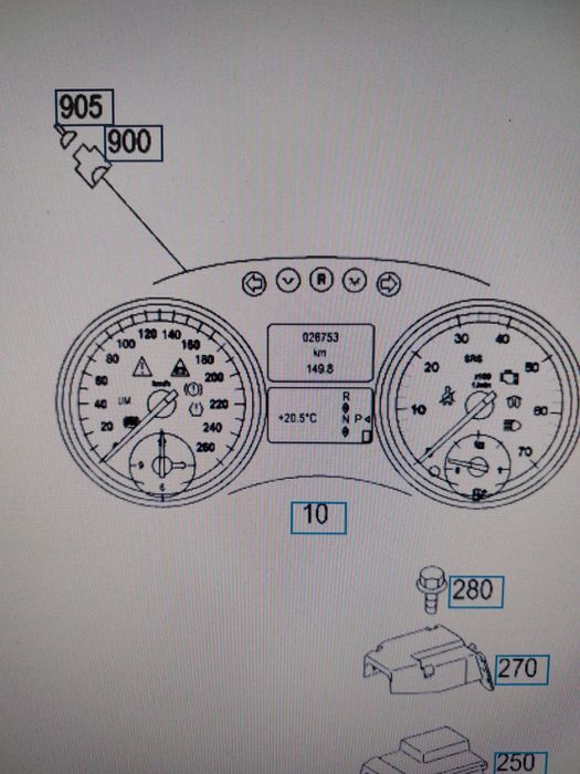 Щиток / панель/ приладів Mersedes-Benz M
