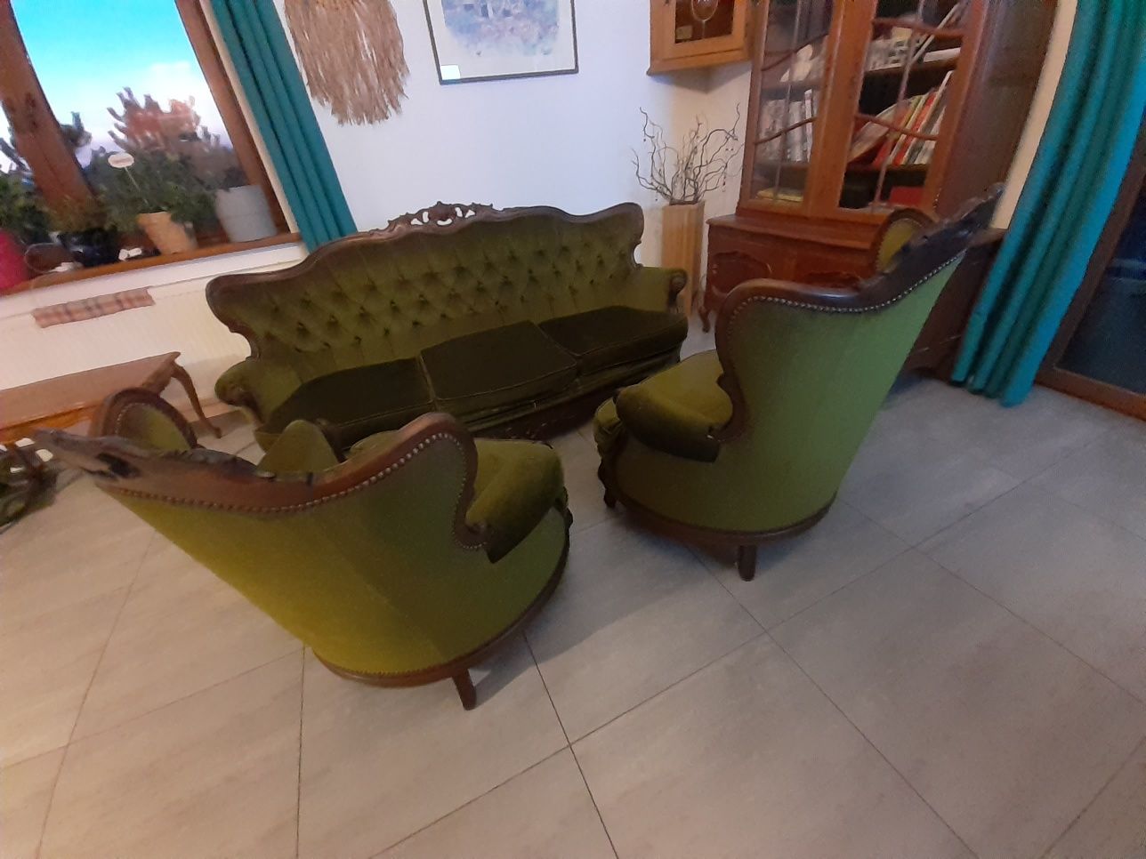 Meble Ludwikowskie  Sofa 3+ 2 Fotele