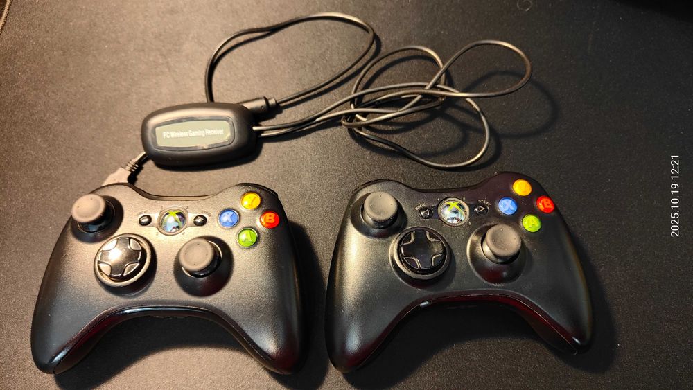 Oryginalne, bezprzewodowe 2x Pady do Xbox 360 + Adapter PC
