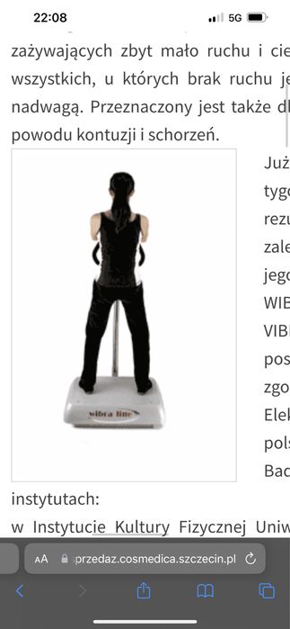 Vibra line platforma wibracyjna profesjonalna jak nowa Polecam