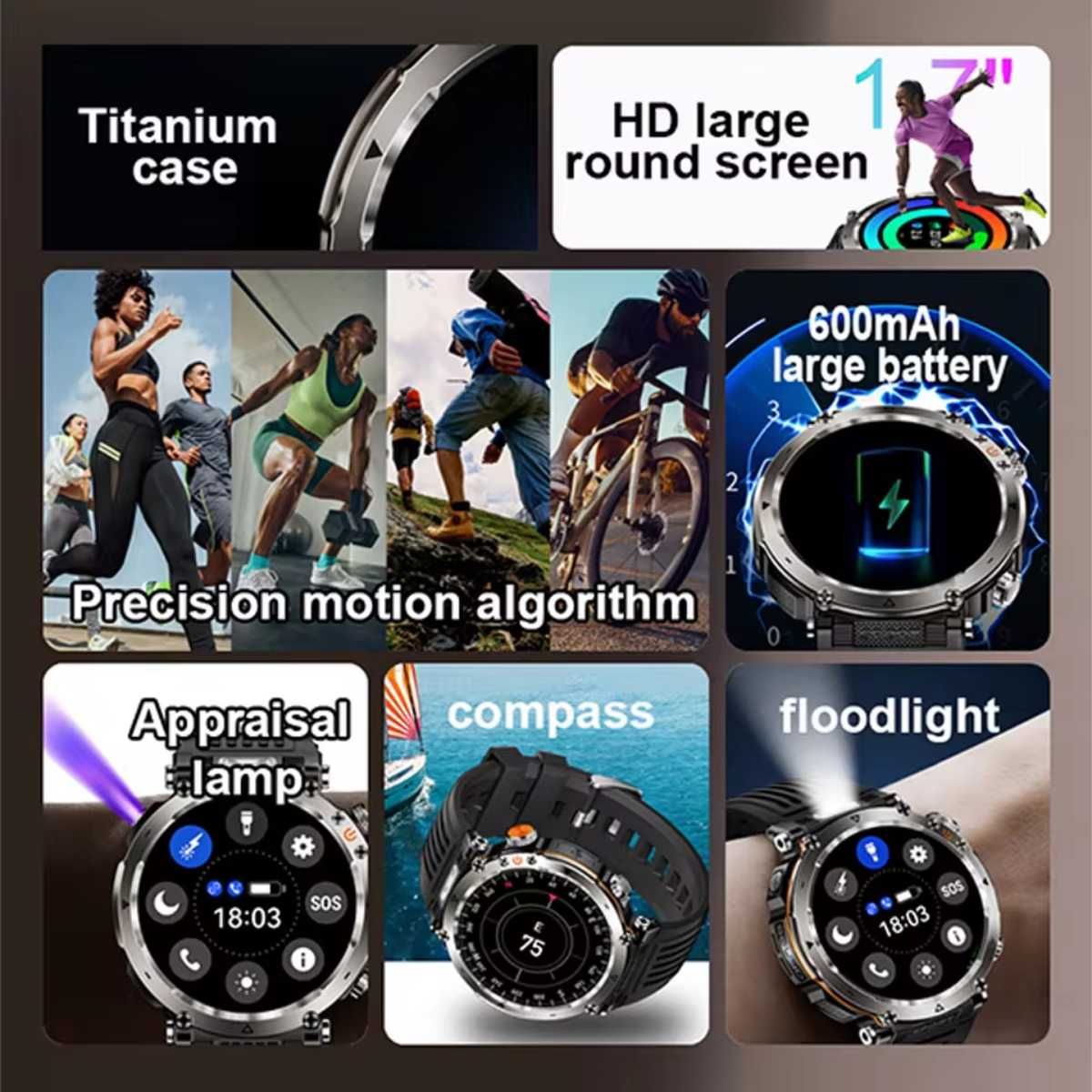 Смарт часы: LIGE HT30. NFC. Compass. 3D-меню.