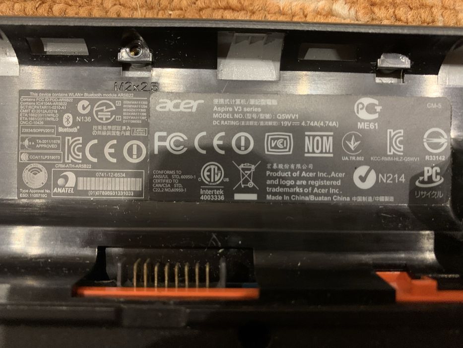Acer Aspire V3 series на разбор