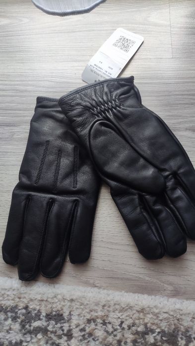 Skórzane męskie rękawice wojskowe