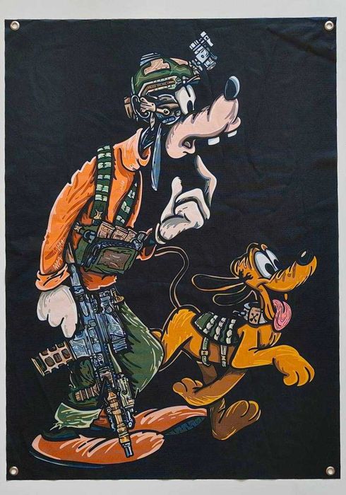 Баннер военный флаг прапор люверсах дрон донбасс минометчик fog