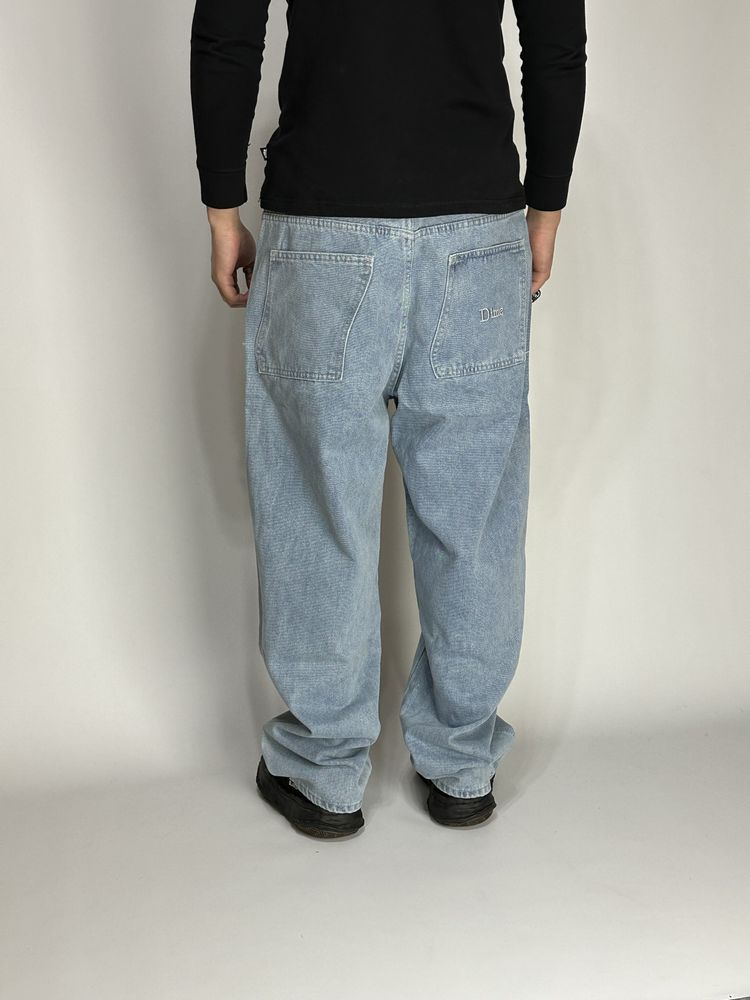 Dime baggy jeans faded sk8 джинси голубые синие джинсы сині голубі М Л