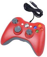 Pad PC XBOX 360 przewodowy kontroler USB czerwony * Video-Play